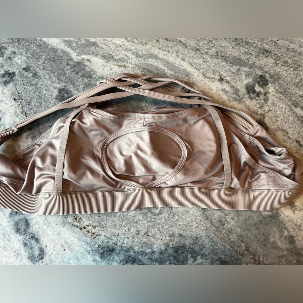 Sweat and Milk Chloe 4 Running Nursing & Pumping Sports Bra (Ribbed Chai) size L - Picture 4 of 10